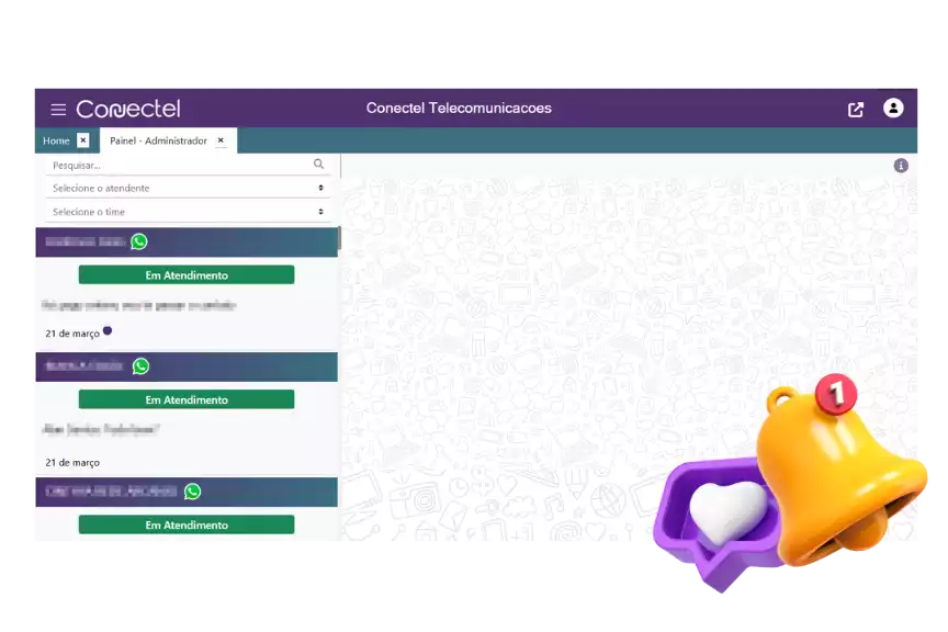Atendimento Omnichannel com integrações de redes sociais para atender seus clientes para empresas